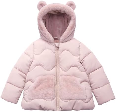 Rokka&Rolla Baby Girls' Water-Resistant Soft Mini Fur Lined Puffer Jacket for Newborn Infant Toddler (6-24M, 2T-5T) Rokka&Rolla