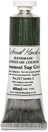 Michael Harding Artist Oil Colours, Permanent Sap Green, 40ml Tube, 21740 Michael Harding