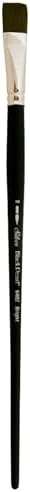 Silver Brush Limited 6402-6 Black Pearl Bright Paintbrush for Acrylic, & Heavy Body Paints, Size 6, Long Handle Silver Brush Limited