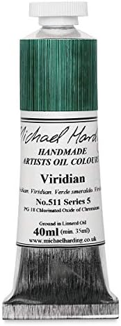 Michael Harding Artist Oil Colours, Viridian, 40ml Tube, 51140 Michael Harding