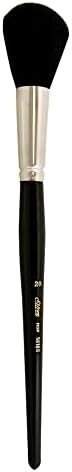 Silver Brush Limited 5618S-12 Silver Mop Black Round Paintbrush for Oil, Acrylic, Watercolor, Pastels, & Charcoal, Size 12, Short Handle Silver Brush Limited