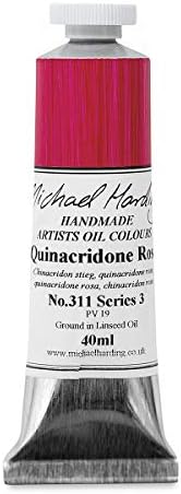 Michael Harding Artist Oil Colours, Quinacridone Rose, 40ml Tube, 31140 Michael Harding