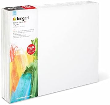 Набор из 14 художественных холстов KINGART 828-14, 28 см x 36 см, акриловый грунт - 100% хлопок, для масляной и акриловой живописи Kingart