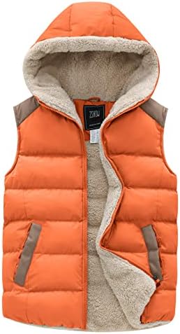 ZSHOW Women's Outerwear Vest Casual Thicken Qulited Winter Puffer Vest Hooded Warm Fleece Jacket Zshow