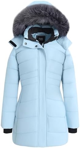 ZSHOW Women's Winter Coat Waterproof Warm Puffer Jacket Long Parka with Faux Detachable Hood Zshow