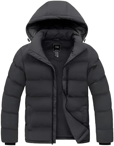 ZSHOW Men's Puffer Jacket Warm Hooded Winter Coat with Detachable Hood Zshow