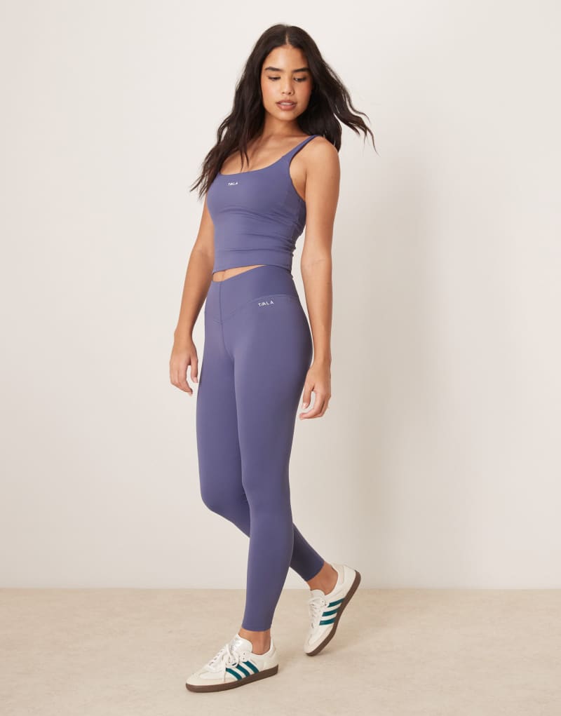 Tala Skinluxe V waist legging in blue Tala