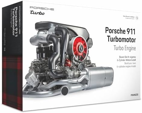 Franzis Porsche 911 Turbo Model Engine Kit 1:3 Scale with Collector's Book Franzis