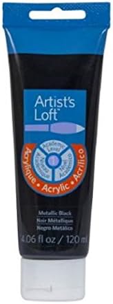 Artist's Loft Metallic Acrylic Paint, 4 oz. (Metallic Black) Artist's Loft