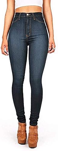 Vibrant Women's Super Stretch High Rise Skinny Jeans EP88 DStone 13 Vibrant