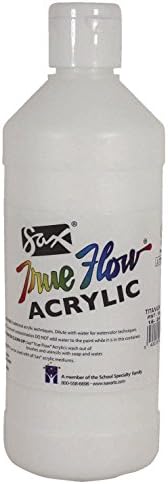 Sax True Flow Heavy Body Acrylic Paint, 1 Pint, Titanium White - 1572472, 16 Fl Oz (Pack of 1) Sax