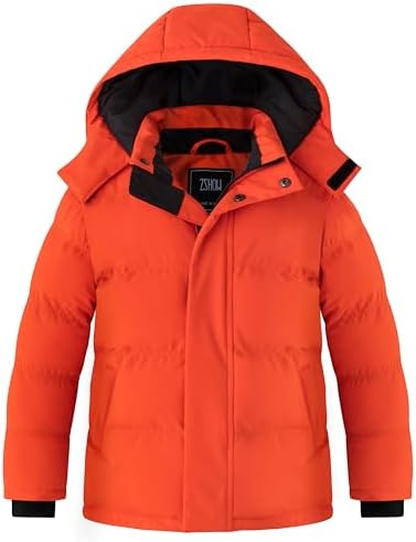 ZSHOW Boys' Winter Coat Waterproof Warm Quilted Puffer Jacket with Removable Hood Zshow