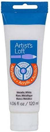 Artist's Loft Metallic Acrylic Paint, 4 oz. (Metallic White) Artist's Loft