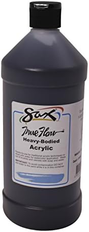 Sax True Flow Heavy Body Acrylic Paint, 1 Quart, Mars Black - 409797, 32 Fl Oz (Pack of 1) Sax