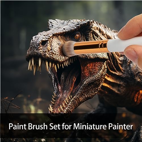 UNIMEIX Miniature Paint Brushes Dry Brush Miniature Painting Detail Blending Brushes for Effortless Miniature Painting, Scale Model Painting Unimeix