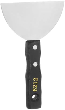 HARFINGTON No.6212 Painting Palette Knife Stainless Steel Flat Large Spatula Pallet Knife Metal Scraper with Wood Handle for Oil Acrylic Paint Canvas Color Mixing Spreading Harfington