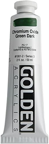 Golden Heavy Body Acrylic Paint 2oz-Chromium Oxide Green Dark GOLDEN