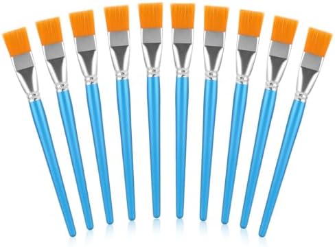 Paint Brushes for Acrylic Painting, 10 Pieces Acrylic Paint Brushes Small Paint Brush Craft Paint Brushes Artist Paint Brushes Wide Painting Brushes for DIY Crafts Watercolor Acrylic Painting, Blue Styquenzer