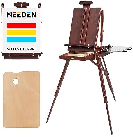 MEEDEN French Easel, Plein Air Easel, Art Easels for Painting Adult, Travel Easel, Easel Stand for Painting, Portable Artist Easel for Outdoor Painting, Sketching, Display MEEDEN