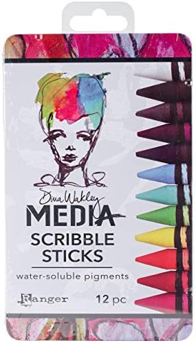 Ranger MDA54733 Dina Wakley Media Scribble Sticks 12/Pkg, 1 Count (Pack of 1) Ranger