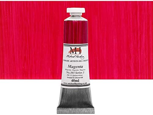 Michael Harding Artist Oil Colours, Magenta, 40ml Tube, 30340 Michael Harding