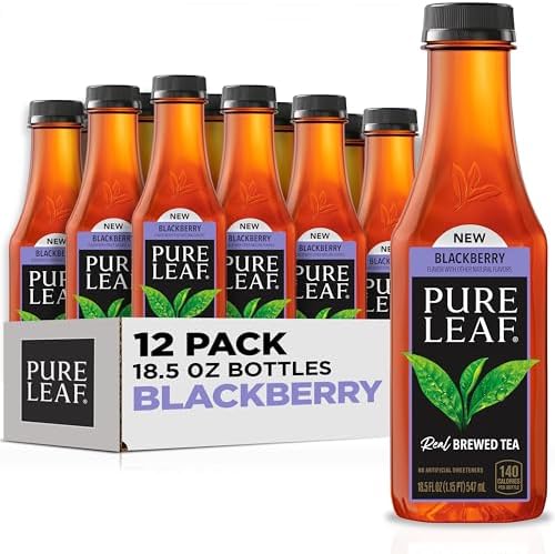 Pure Leaf Iced Tea, Blackberry, 18.5 Fl Oz Bottles (Pack of 12) Pure Leaf