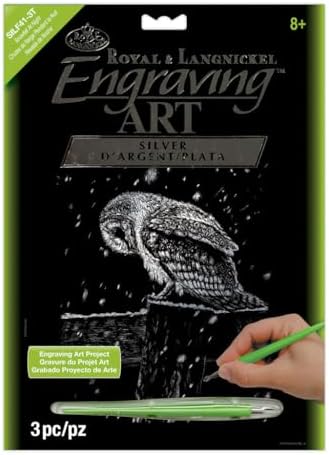 Royal & Langnickel(R) Silver Foil Engraving Art Kit 8"X10"-Snowfall at Night Royal & Langnickel