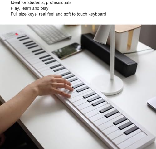 61 Key Midi Keyboard, Foldable Keyboard, Folding Electronic Instrument Toy with Recording Playback for Beginners for Outdoor Dpofirs