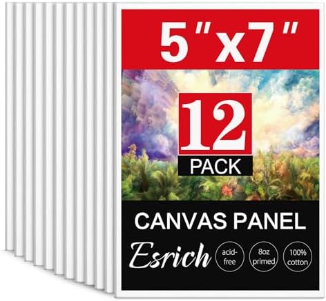 ESRICH 3x3IN Small Canvases for Painting, 32 Pack Mini Canvas Boards Cotton Painting Canvas Primed Acid Free Mini Blank Canvas Panels for Oil Paint,Watercolor,Acrylic Paint,Gouache&Tempera. ESRICH