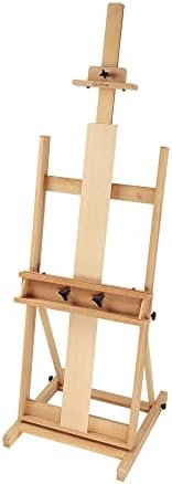 Creative Mark Carolina Wooden H-Frame Artist Studio Floor Easel Adjustable Multi Angles Small to Extra Large Canvas Paintings up to 84"h - 90% Assembled - Oiled Beechwood Creative Mark