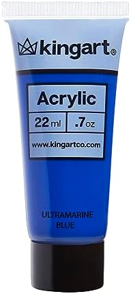 KINGART 503-105 PRO Artist Quality ULTRAMARINE BLUE Acrylic Paint, 120ml (4.06oz) Single Tube, Highly Pigmented, Ultramarine Blue Kingart