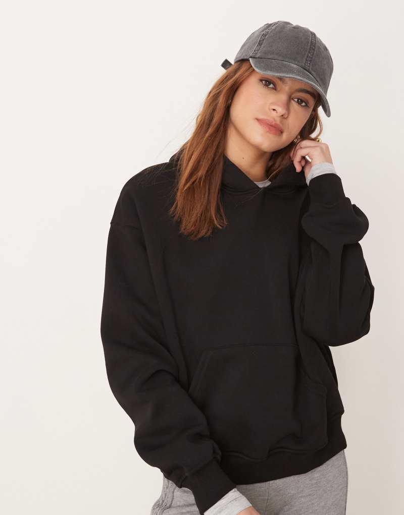 Gina Tricot relaxed hoodie in black Gina Tricot