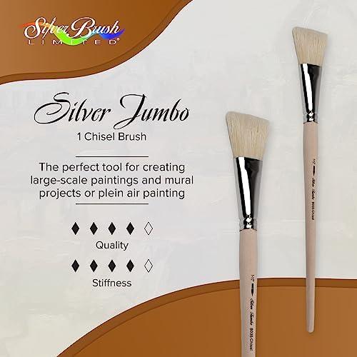 Кисть для рисования Silver Brush Limited 8035-1 Silver Jumbo, 2,5 см, для масляных, акриловых и пластических красок Silver Brush Limited