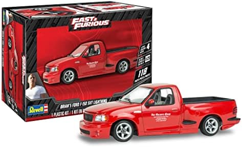 Level 4 Model Kit Brianâ€™s Ford F-150 SVT Lightning Pickup Truck Fast and Furious 1/25 Scale Model by Revell Revell