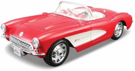 Maisto Assembly Line 1957 Chevrolet Corvette 1/24 Scale Diecast Model Car Kit Red Maisto