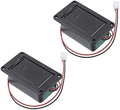 Acxico 2Pcs 9V Battery Box Holder Case Cover Holders Active Guitar Bass Pickup Accessories Acxico