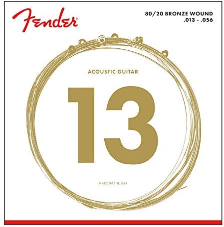 Струны для акустической гитары Fender 80/20 Bronze, 70M, от .013 до .056 – яркое звучание и четкость для всех стилей музыки Fender