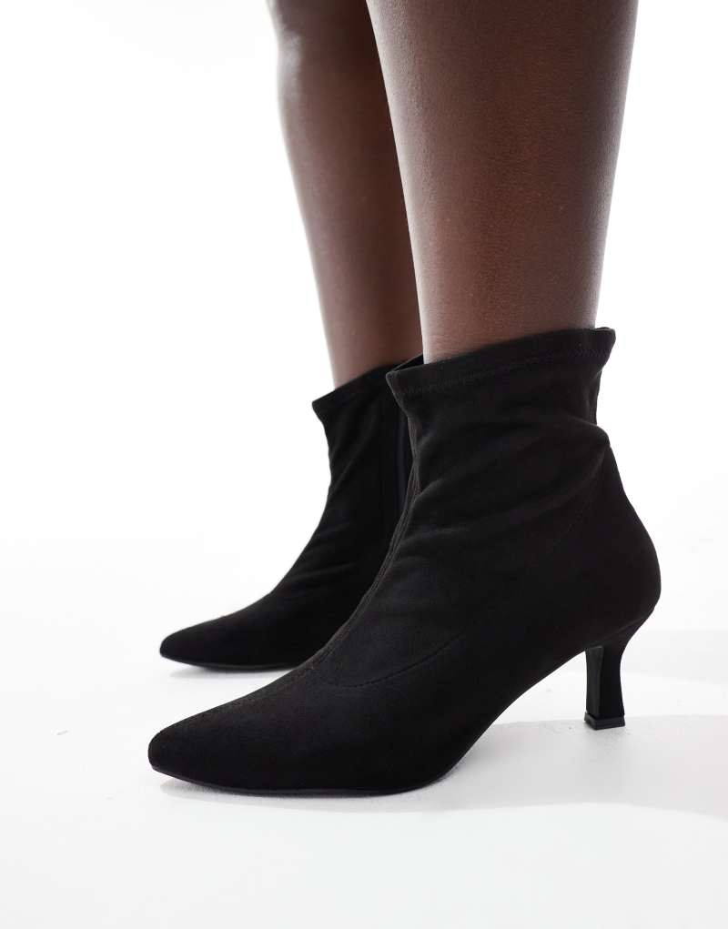 Yours pointed anke boot in black Yours