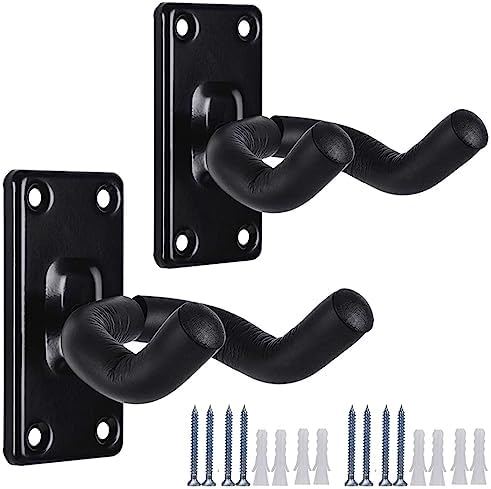 WOGOD Guitar Wall Mount Hangers, Guitar Wall Hanger 2 Pack,Guitar Hanger Wall Mount for Home and Studio WOGOD