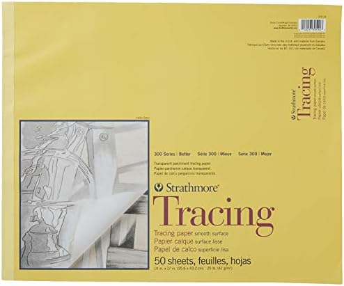 Strathmore 300 Series Tracing Paper Pad, Tape Bound, 9x12 inches, 50 Sheets (25lb/41g) - Artist Paper for Adults and Students Strathmore