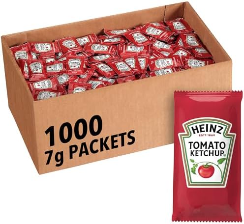 Heinz Ketchup Single Serve Packet (0.25 oz Packets, Pack of 1000) Heinz