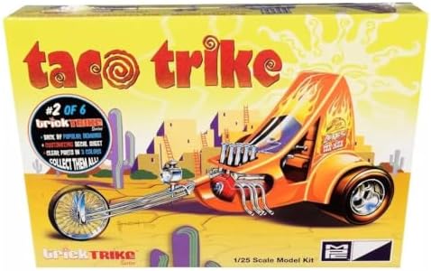 MPC Taco Trike (Trick Trikes Series) 1:25 Scale Model Kit, White (MPC893) Mpc