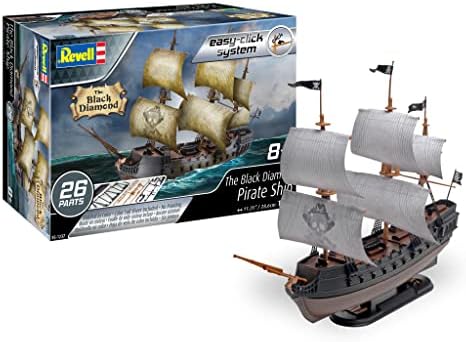 Revell Level 2 Easy-Click Model Kit The Black Diamond Pirate Ship 1/350 Scale Model Revell