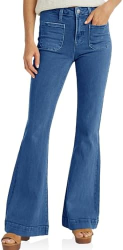 Cicy Bell Women's High Waisted Flare Jeans Stretch Bell Bottom Wide Leg Denim Pant Cicy Bell