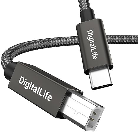 Цифровой MIDI-кабель DigitalLife 2 м (USB Type-C к B), совместимый с Windows 11 и macOS 14 Sonoma DigitalLife