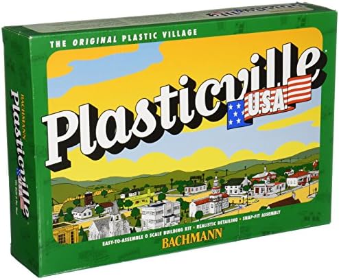 Bachmann Trains - PLASTICVILLE U.S.A. BUILDINGS – CLASSIC KITS - UNION STATION - O Scale , Green Bachmann