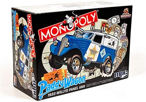 MPC 1933 Willys Panel Paddy Wagon (Monopoly) 2T 1/25th Scale Model Kit, red (MPC924M) Mpc