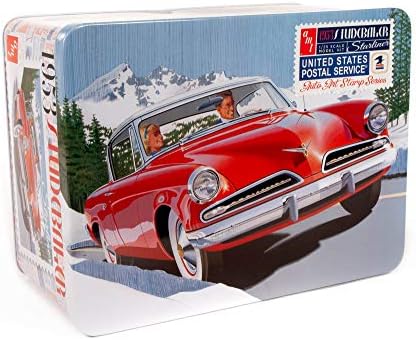 AMT 1953 Studebaker Starliner - USPS with Collectible Tin 1:25 Scale Model Kit Amt