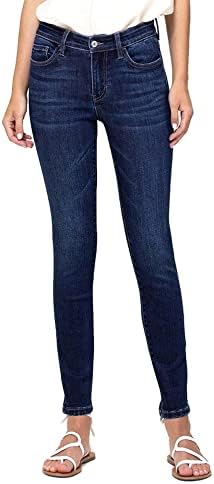 VERVET by Flying Monkey Women's High Rise Whiskered Ankle Skinny Jeans Vervet