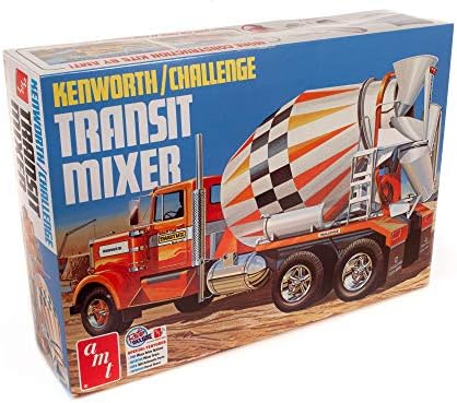 Детализированная и инновационная сборная модель цементного миксера Kenworth/Challenge Transit 1:25 от AMT Amt